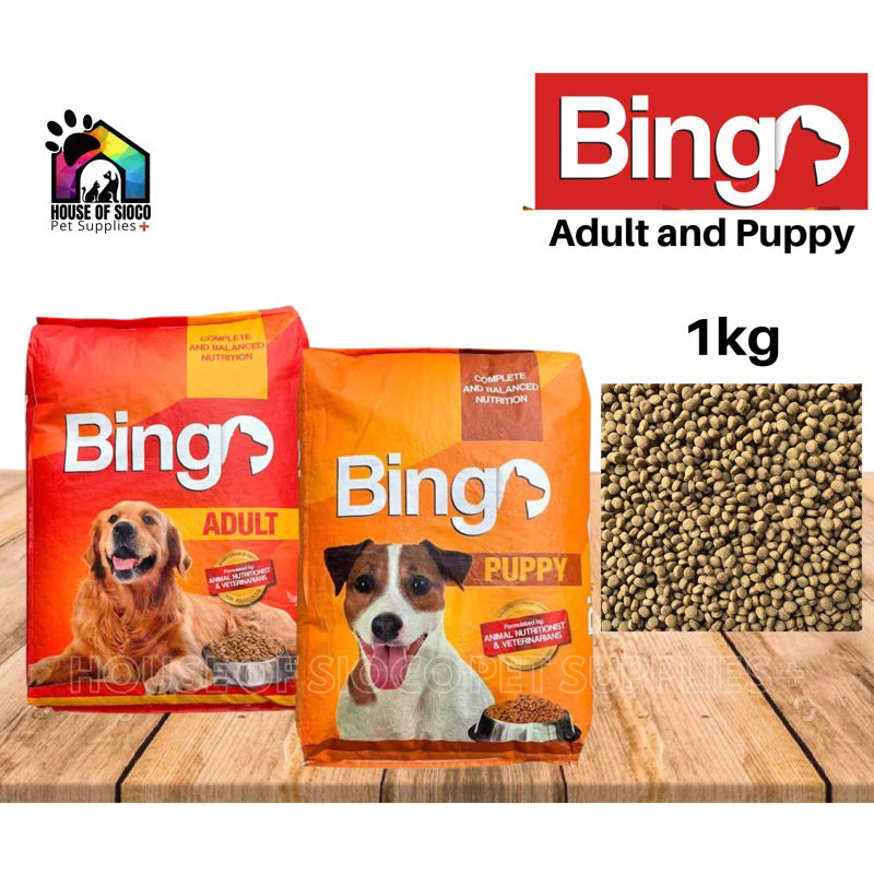 Bingo Dry Dog Food For Adult & Puppy 1kg