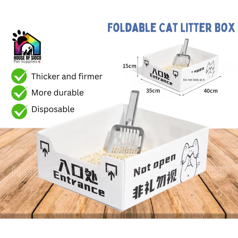 Foldable Cat Litter Box For Travel/ Camping