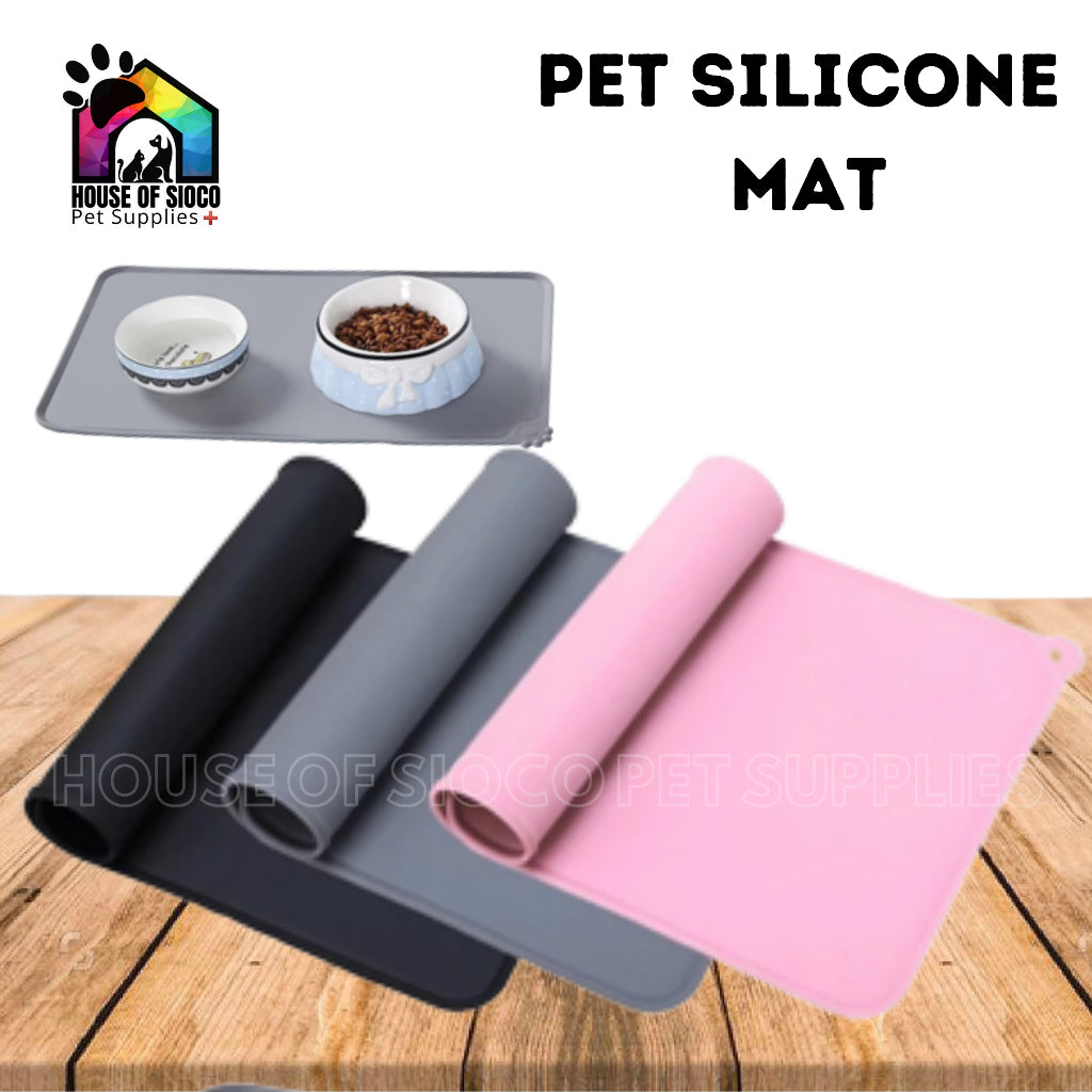 Non slip Silicone Pet Food Tray Mat (Waterproof)