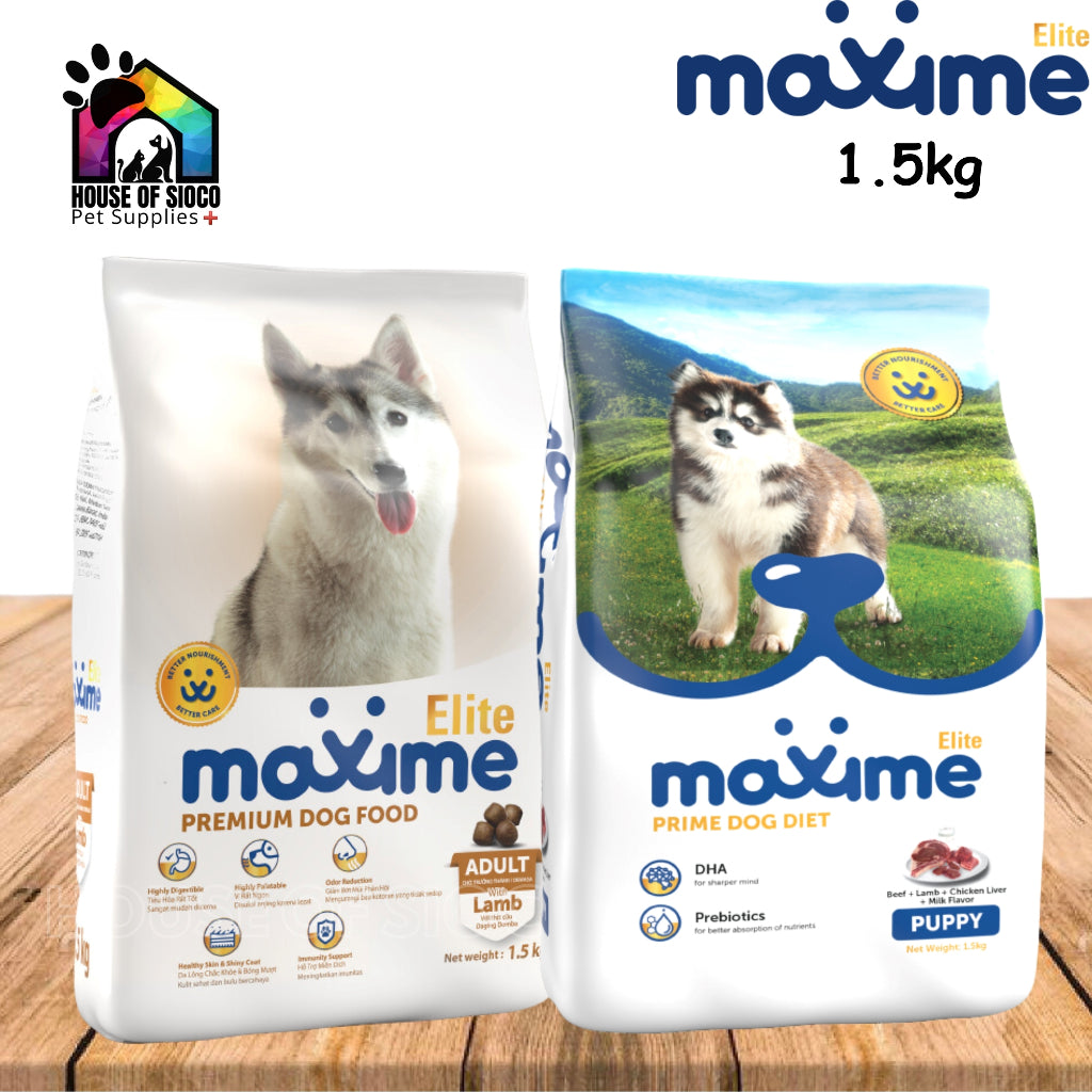 Maxime Elite Dry Dog Food For Adult & Puppy 1.5kg