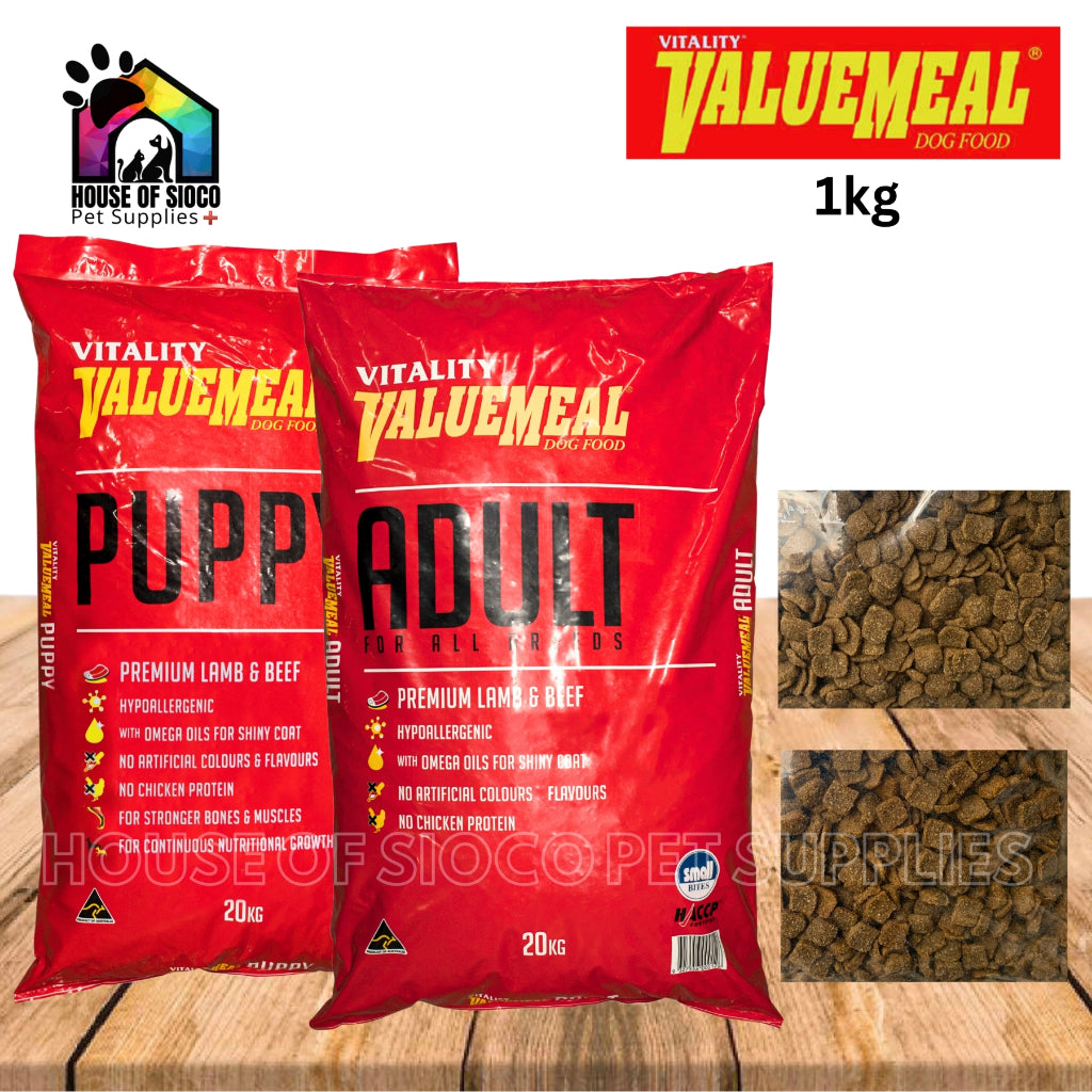 Vitality ValueMeal Dry Food For Puppy & Adult 1kg
