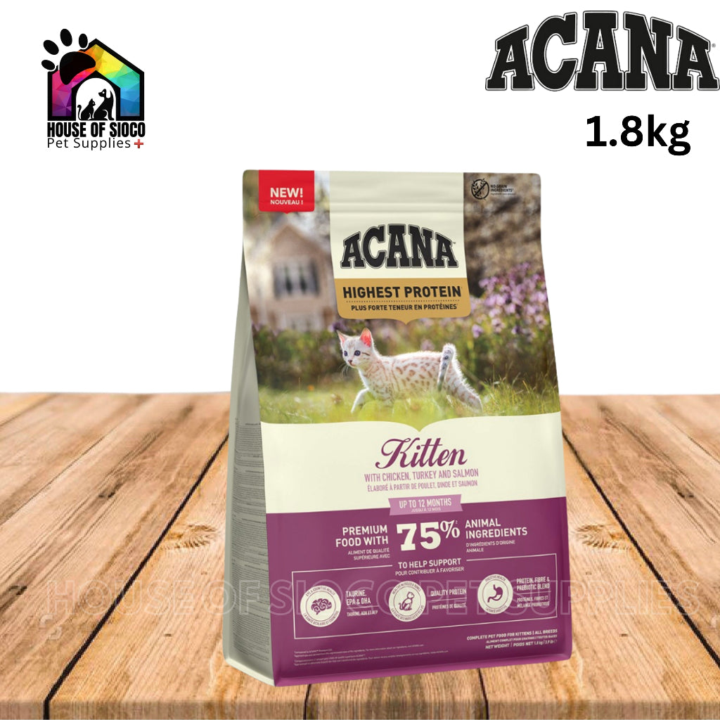 Acana Highest Protein Kitten Dry Cat Food 1.8kg