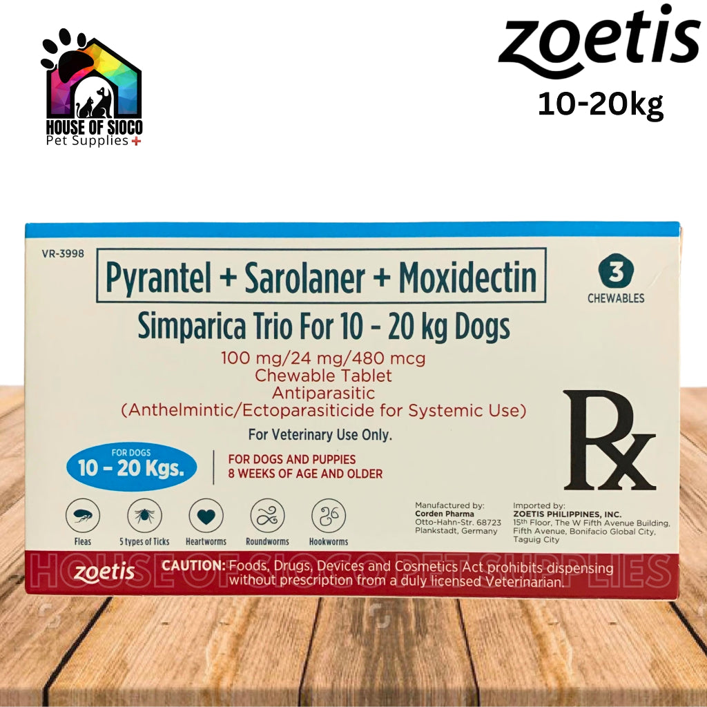 Simparica Trio Chewables For Dogs 10-20kg