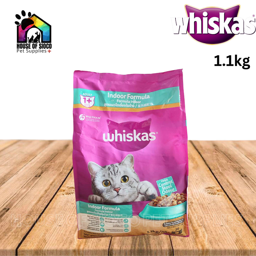 Whiskas Indoor Adult Dry Cat Food 1.1kg