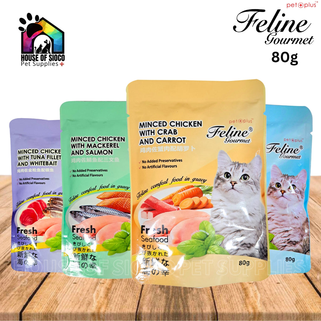 Pet Plus Feline Gourmet Pouch Wet Cat Food 80g