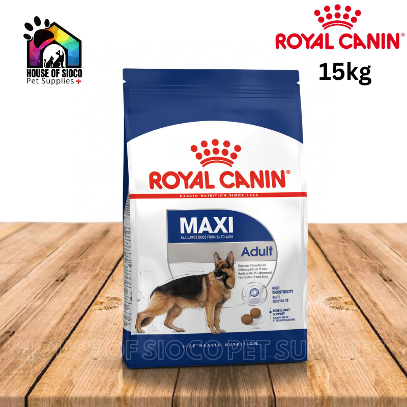 Royal Canin Maxi Adult Dry (15kg) Dog Food - Size Health Nutrition