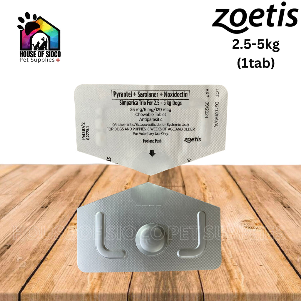 Simparica Trio Chewables For Dogs 2.5-5kg