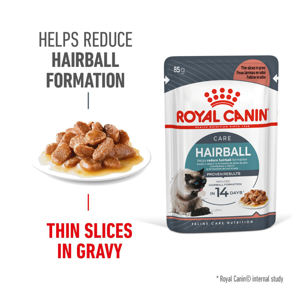 Royal Canin Hairball Care Gravy (85g) Adult Wet Cat Food - Feline Care Nutrition
