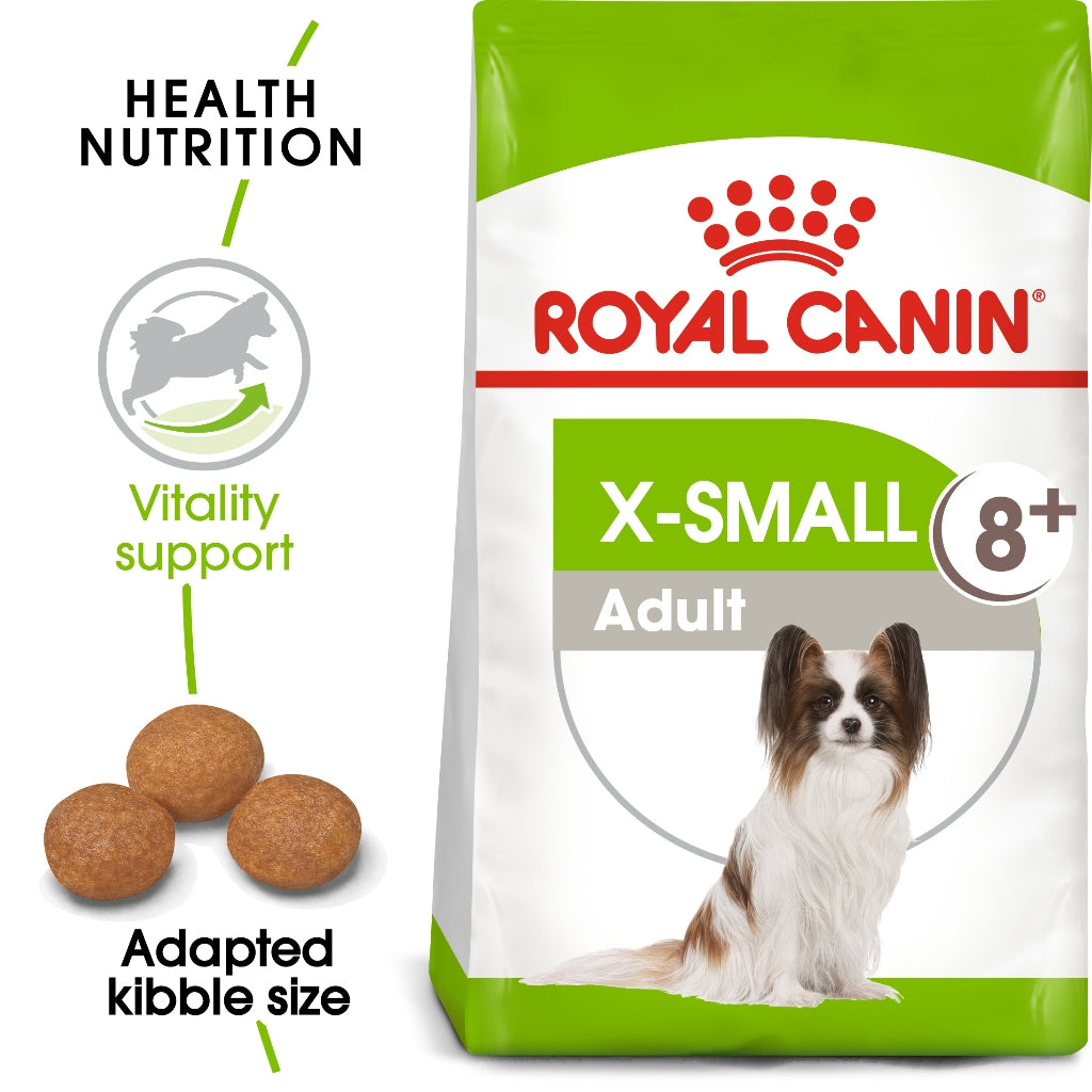 Royal Canin X-Small Adult 8+ (1.5kg) Dry Dog Food - Size Health Nutrition