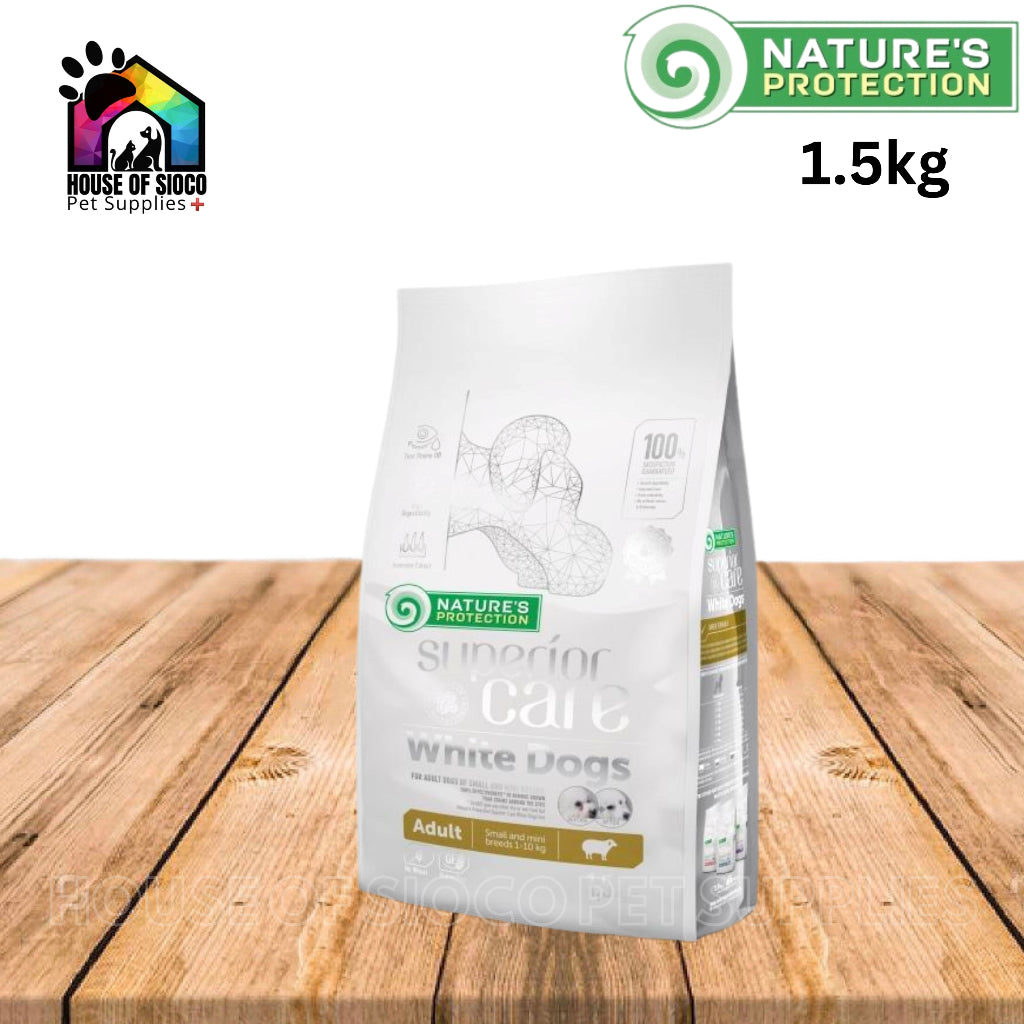 Nature’s Protection Superior Care White Dogs Adult Dry Food (Small & Mini Breed) 1.5kg