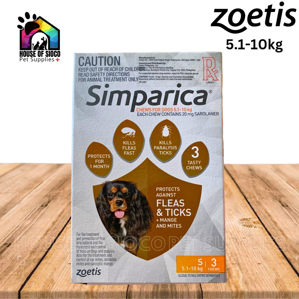 Simparica Chewables For Dogs 5.1-10kg
