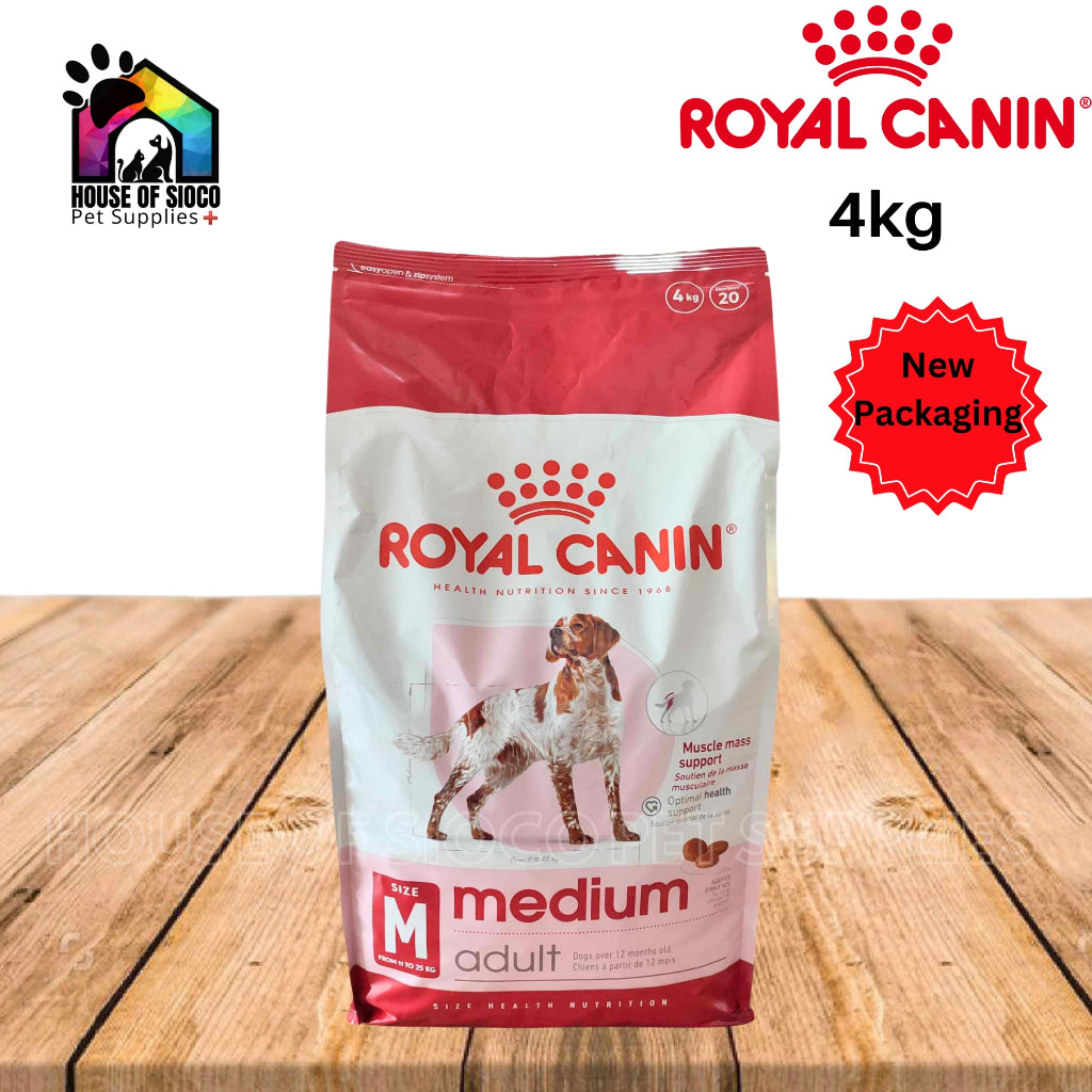 Royal Canin Medium Adult (4kg) Dry Dog Food - Size Health Nutrition