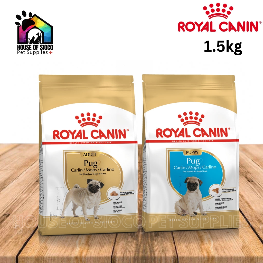 Royal Canin Pug Adult & Puppy (1.5kg) Dry Dog Food - Breed Health Nutrition