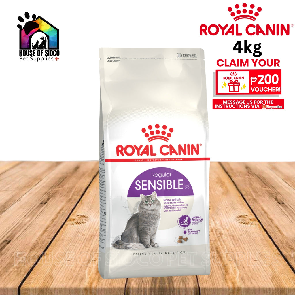 Royal Canin Sensible 33 (4kg) Adult Dry Cat Food - Feline Health Nutrition