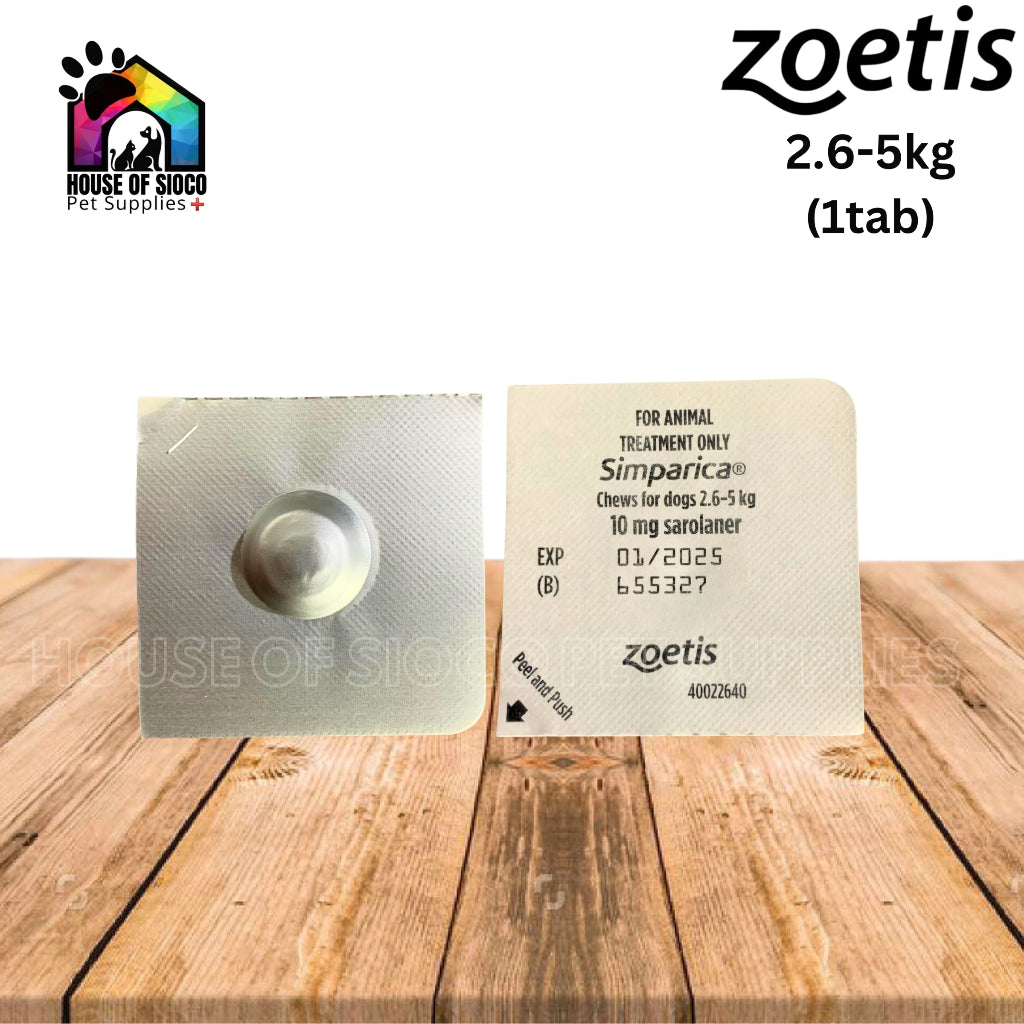 Simparica Chewables For Dogs 2.6-5kg