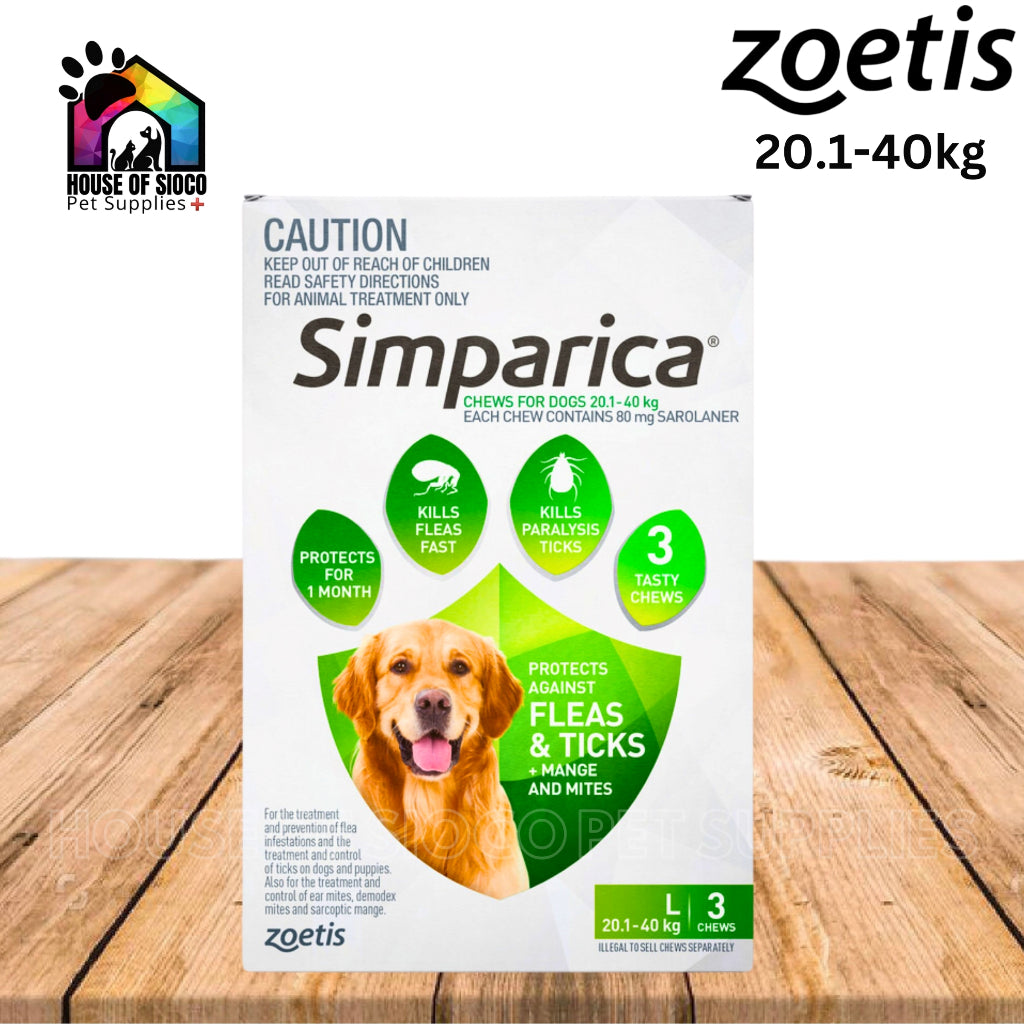 Simparica Chewables For Dogs 20.1-40kg
