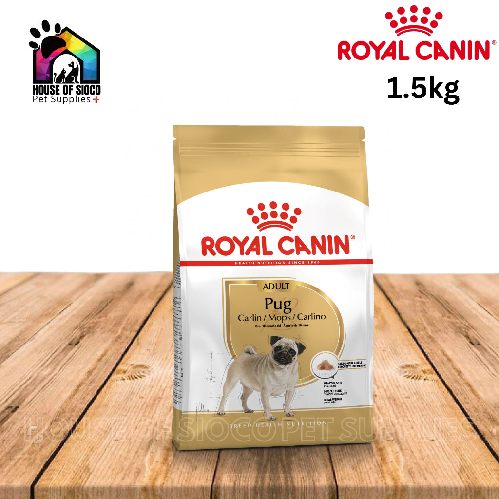 Royal Canin Pug Adult & Puppy (1.5kg) Dry Dog Food - Breed Health Nutrition