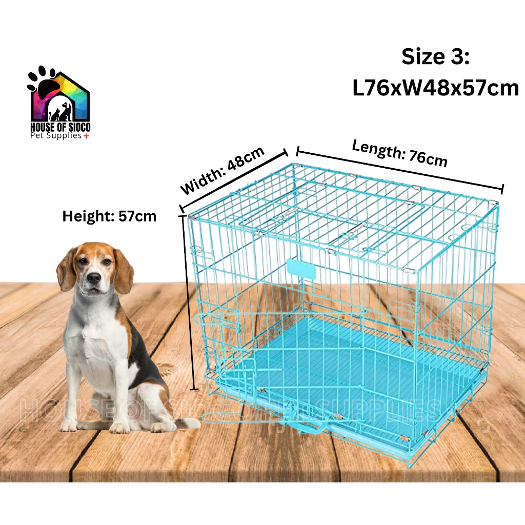 Foldable Pet Cage With Poop Tray Size 3