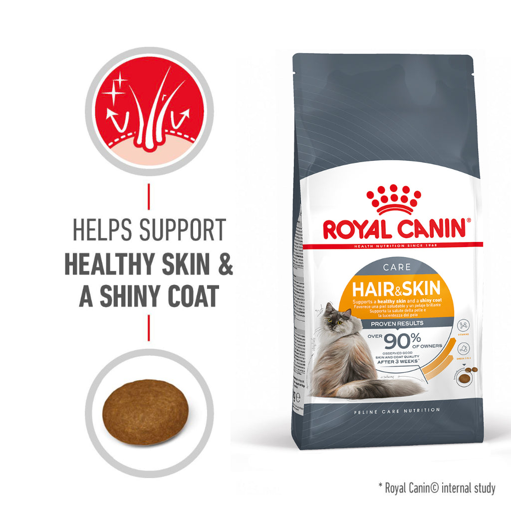Royal Canin Hair & Skin Care (2kg) Adult Dry Cat Food - Feline Care Nutrition