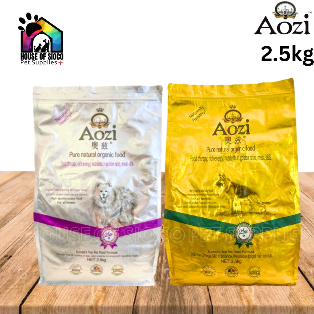 Aozi Beef, Egg, Spinach Organic Dog Food For Puppy & Adult 2.5kg