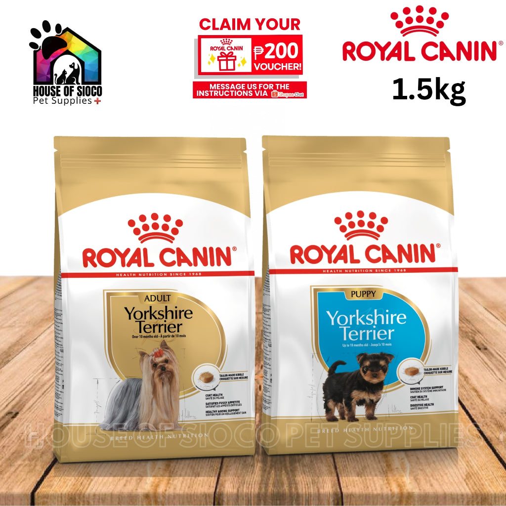 Royal Canin Yorkshire Terrier Adult & Puppy Dry Dog Food 1.5kg - Breed Health Nutrition