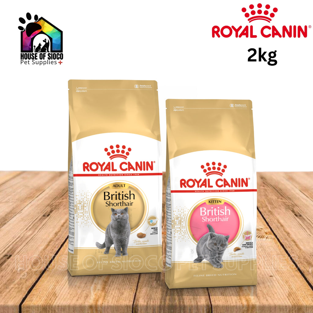 Royal Canin British Shorthair Adult & Kitten (2kg) Dry Cat Food - Feline Breed Nutrition