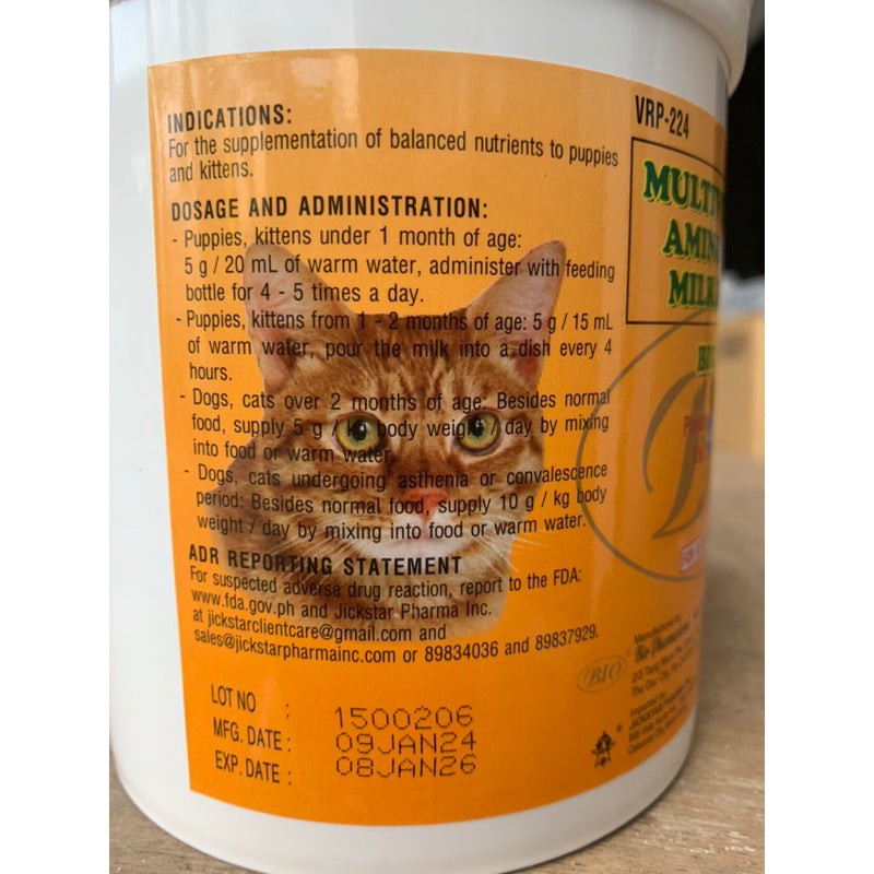 Bio Milk Water Soluble Powder For Pets 500g