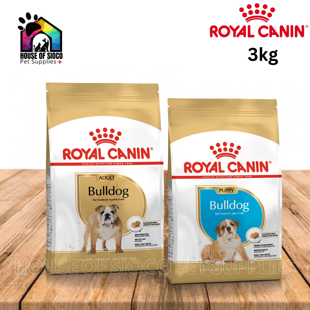 Royal Canin Bulldog Adult & Puppy (3kg) Dry Dog Food - Breed Health Nutrition