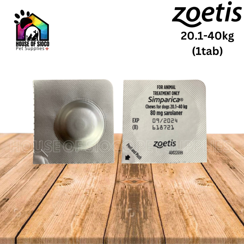 Simparica Chewables For Dogs 20.1-40kg