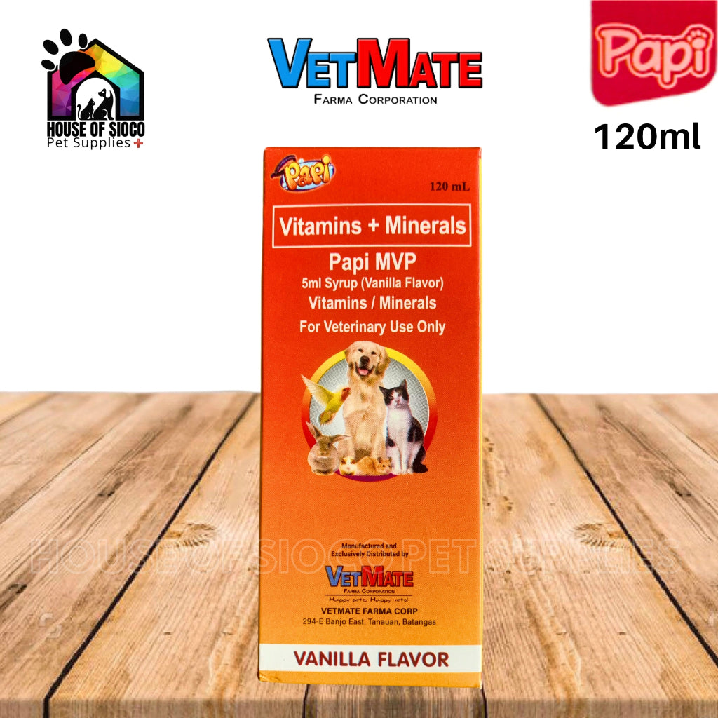 Papi MVP Vitamins + Minerals For Pets120ml