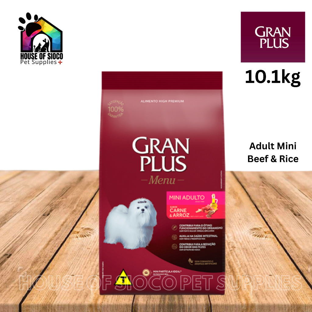 Gran Plus Menu Mini Dry Dog Food 10.1kg (Beef & Rice)