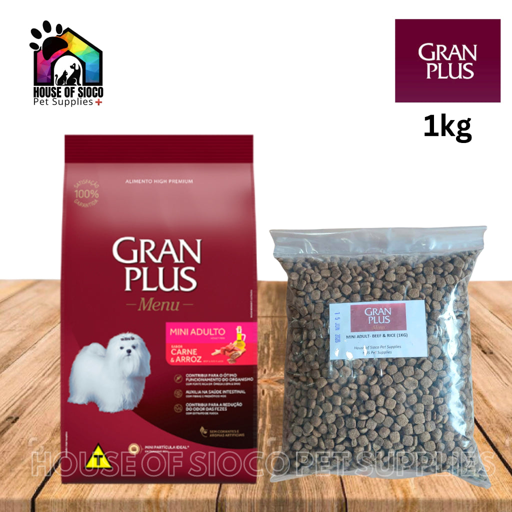 Gran Plus Menu Dry Dog Food 1kg (Beef & Rice)