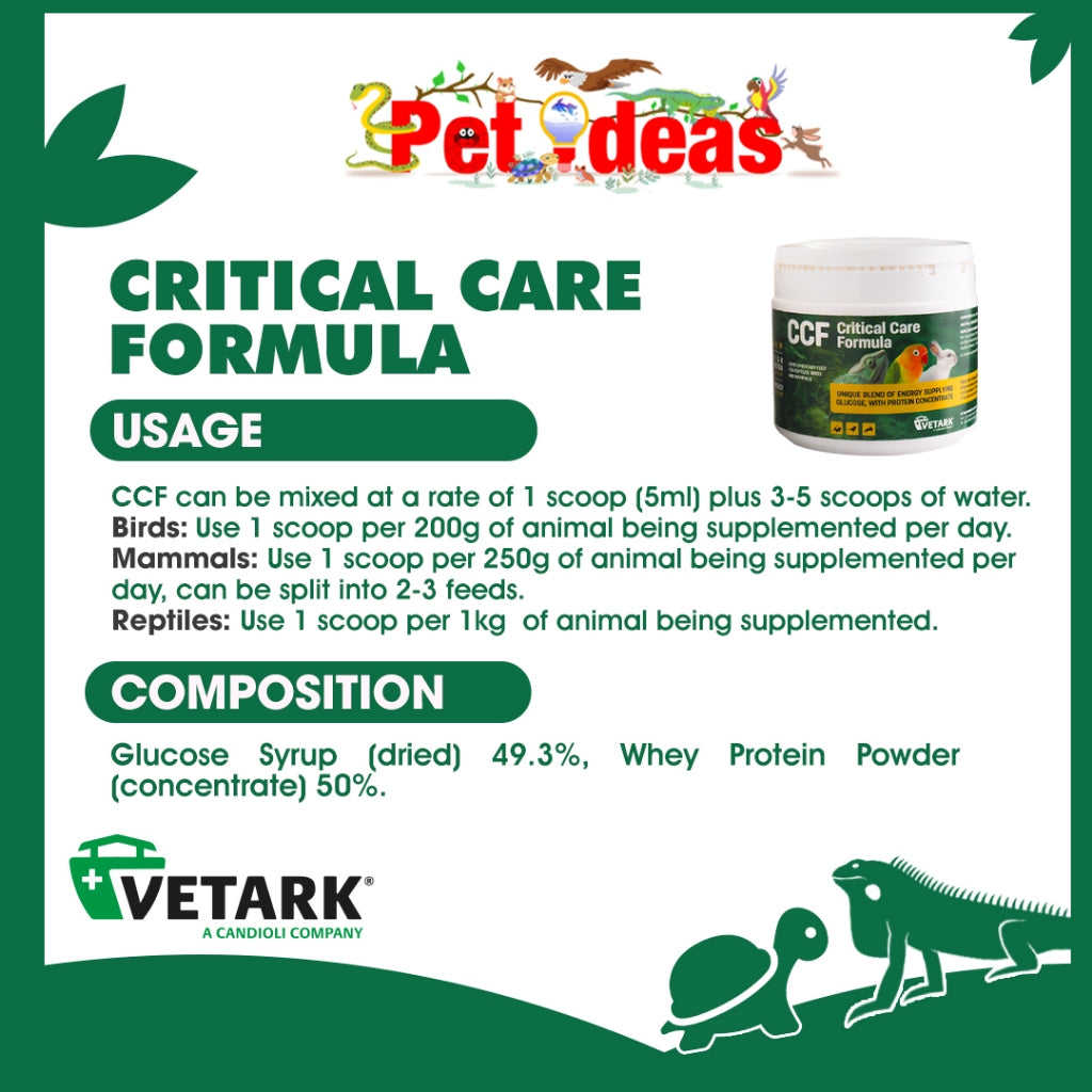 Vetark Critical Care Formula For Reptiles, Birds And Mammals 150g
