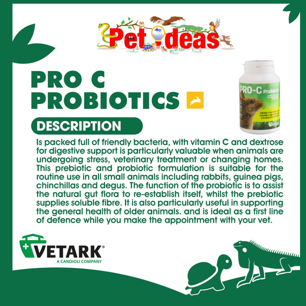 Vetark Pro-C Probiotic For Rabbits and Other Small Animals 100g