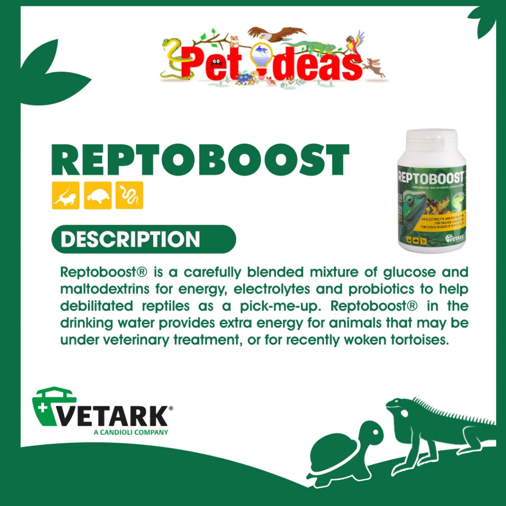 Vetark Reptoboost For Snakes, Lizards And Tortoises 100g