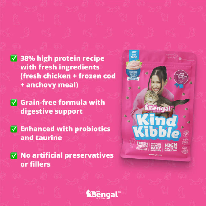 Prof. Bengal Kind Kibble Dry Cat Food 1kg