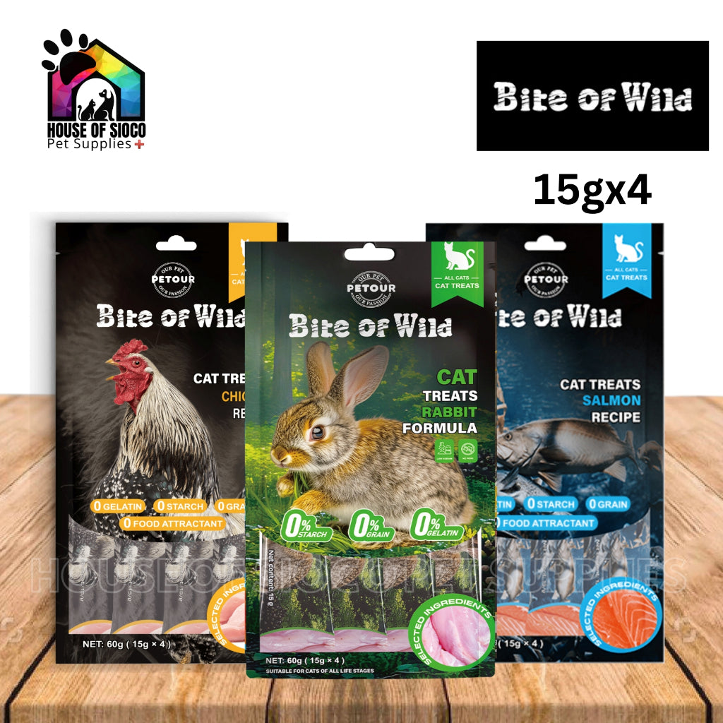 Bite Of Wild Cat Treats 15gx4