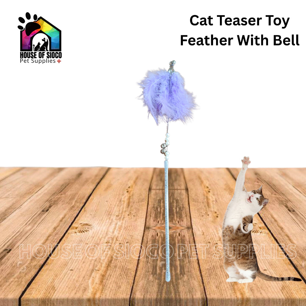 Cat Teaser Toy Feather With Bell