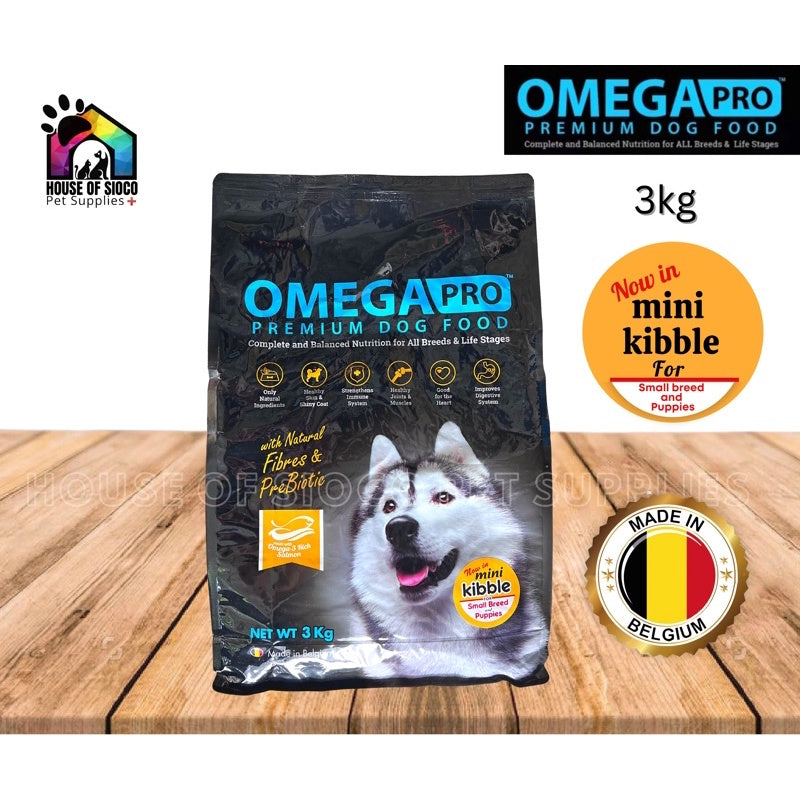 Omega Pro Premium Dry Dog Food (Mini Kibbles) 3-5kg