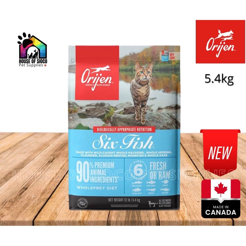 Orijen Six Fish Dry Cat Food (Hypoallergenic) 5.4kg