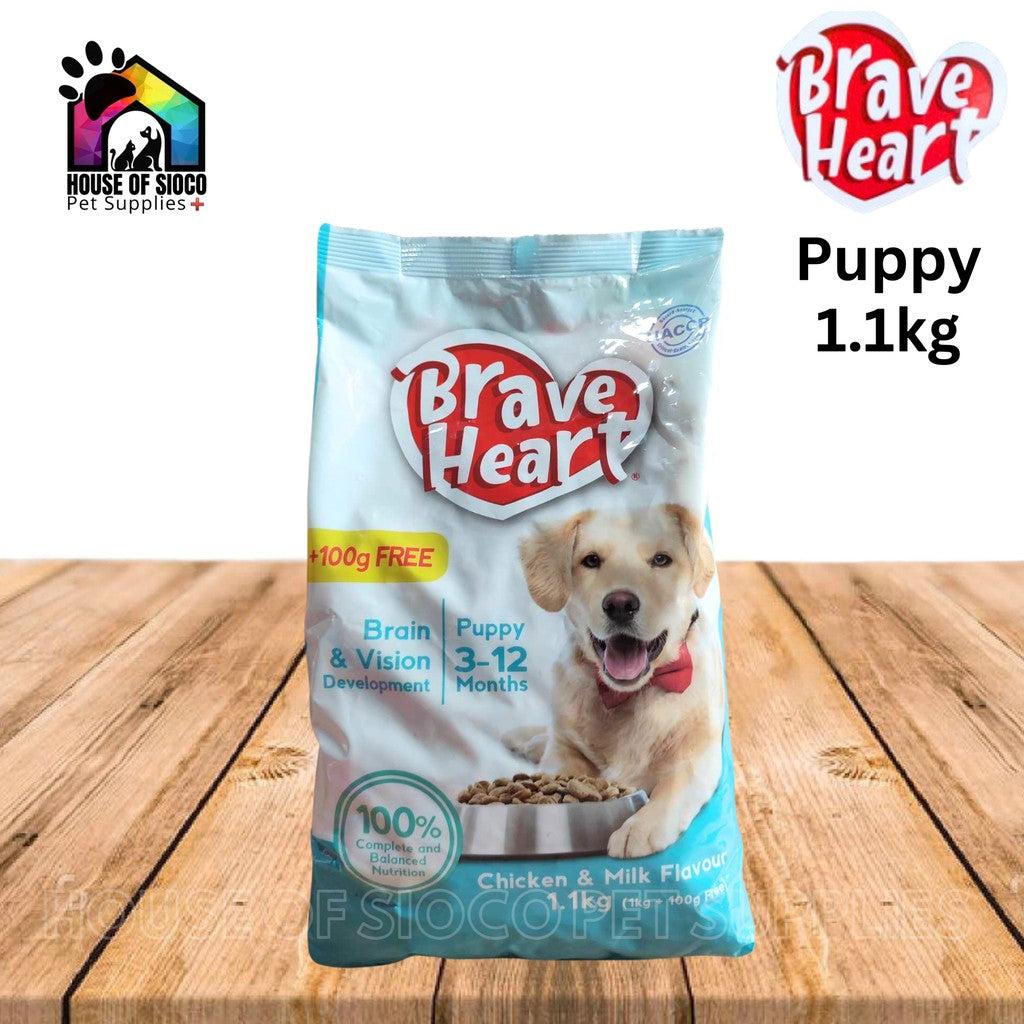 Brave Heart Adult & Puppy Dry Dog Food 1-1.1kg