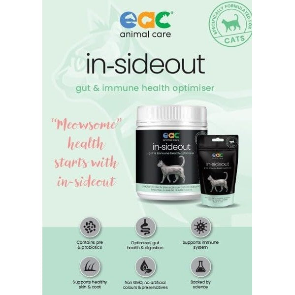 Eac Pet In-Sideout Gut & Immune Health Optimiser For Cats 40g