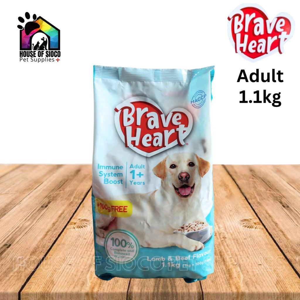 Brave Heart Adult & Puppy Dry Dog Food 1.1kg