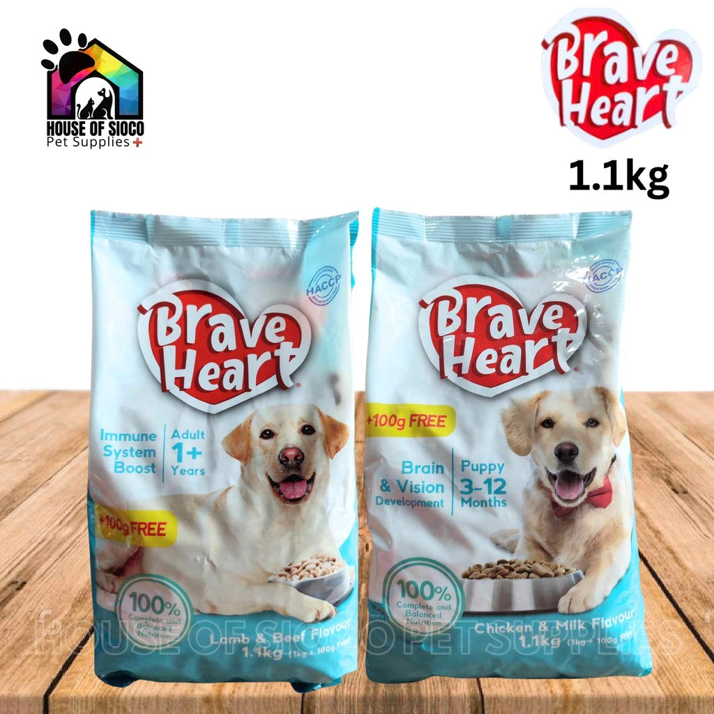 Brave Heart Adult & Puppy Dry Dog Food 1.1kg