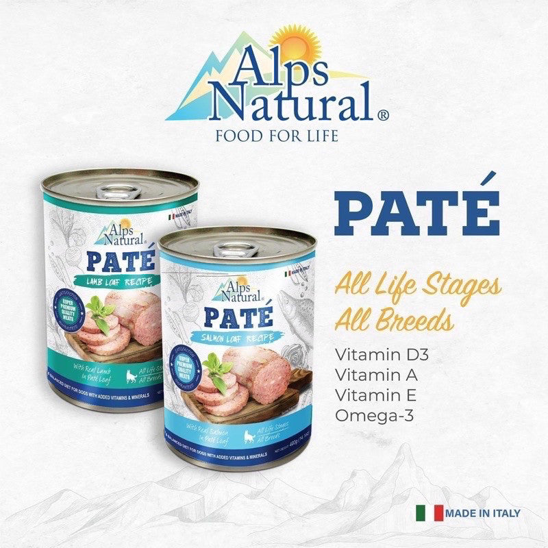 Alps Natural Paté Wet Dog Food For Puppy & Adult 400g