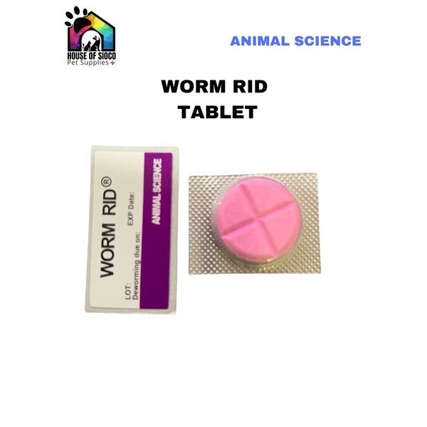Animal Science Worm Rid Tablet Dewormer For Pets (Per Tab) NOV 2024 EXP
