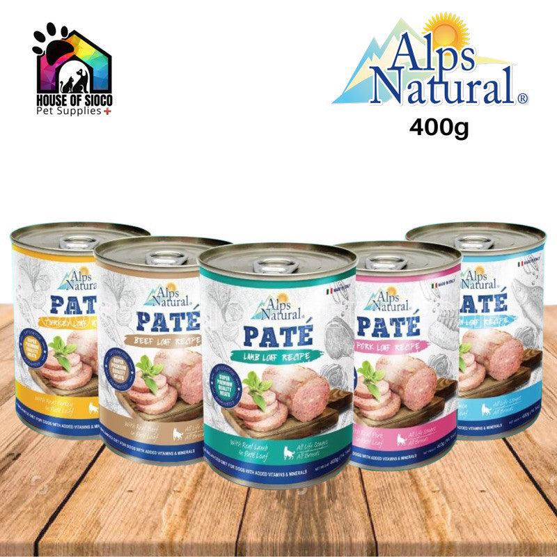 Alps Natural Paté Wet Dog Food For Puppy & Adult 400g