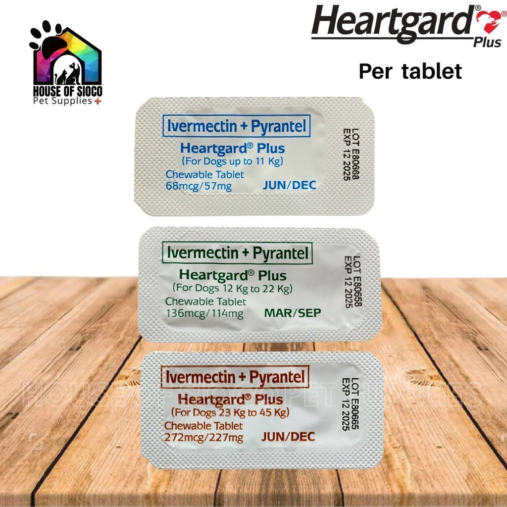 Heartgard Plus Chewable Tablet For Dogs (Per Tablet)