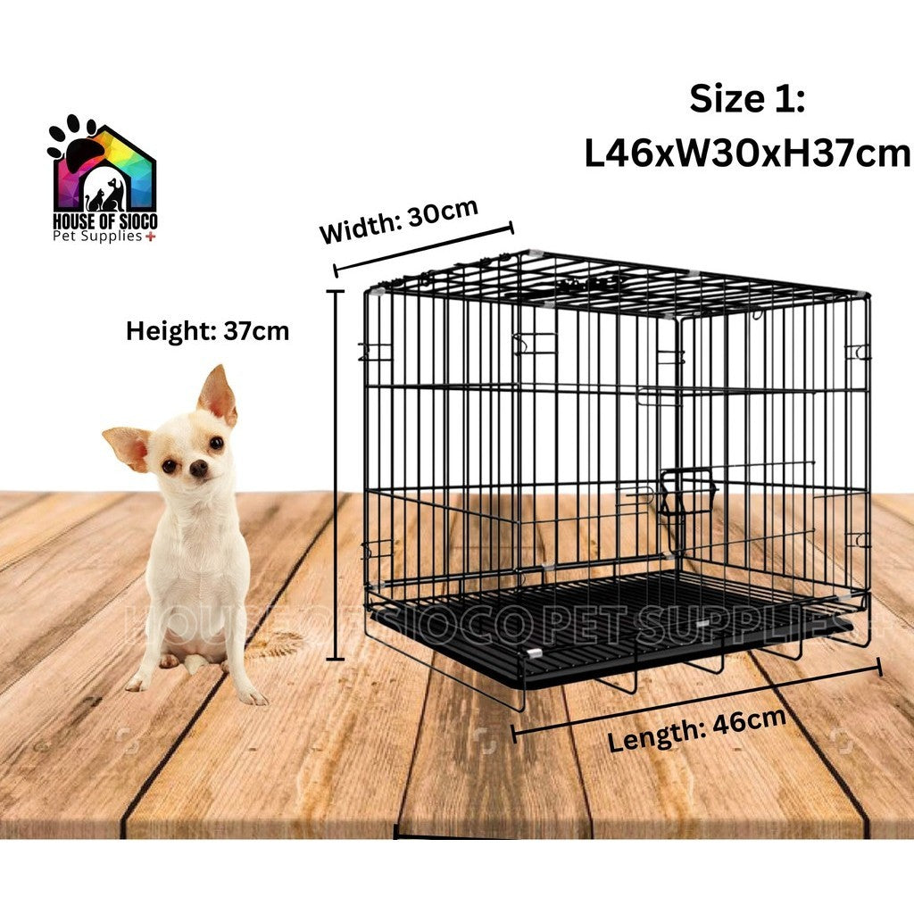 Foldable Pet Cage With Poop Tray Size 1