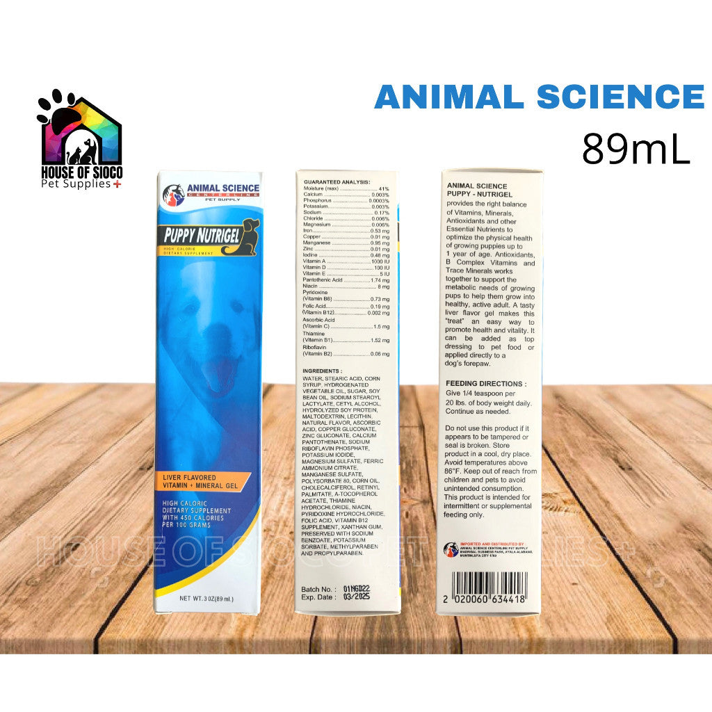 Animal Science Puppy Nutrigel 89ml